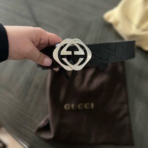 Mens Gucci belt in black size 36